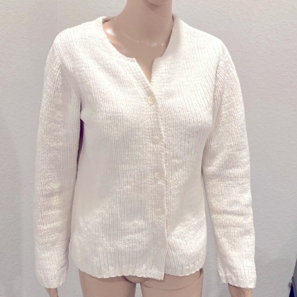 Vintage Orvis chenille look button up cardigan